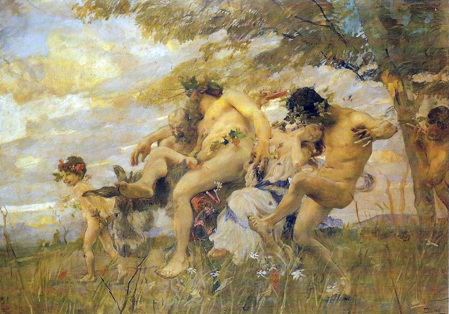 96-Ettore Tito-Il trionfo di Bacco-1906-Civiche Raccolte d'Arte, Castello Sforzesco, Milano  